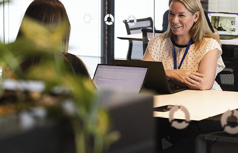 Interactive Two Staff having a meeting